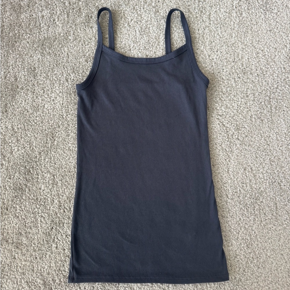 No Boundaries vintage ribbed navy tank top (size XS)